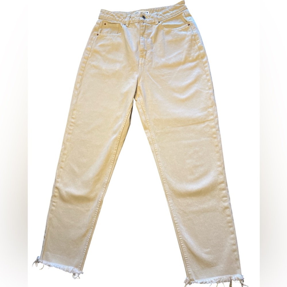 ZARA Women’s CREAM High Waisted Jeans Sz 6